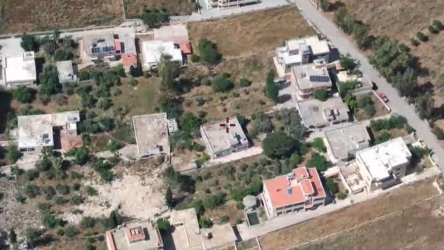 Striking Hezbollah targets.