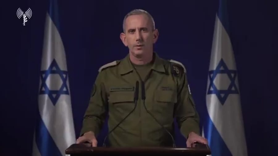 IDF Spokesperson Daniel Hagari providing the IDF's interim conclusions regarding the Rafah fire..
