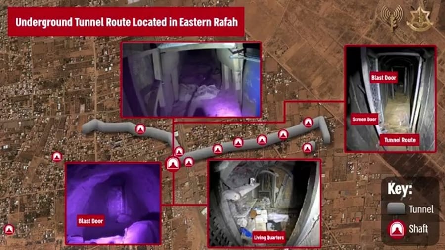 Infographic showing the tunnel and its contents.