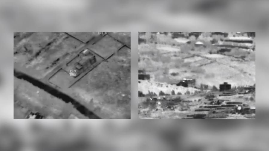 Striking Hezbollah targets.