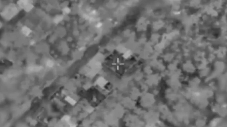 Striking Hamas targets.