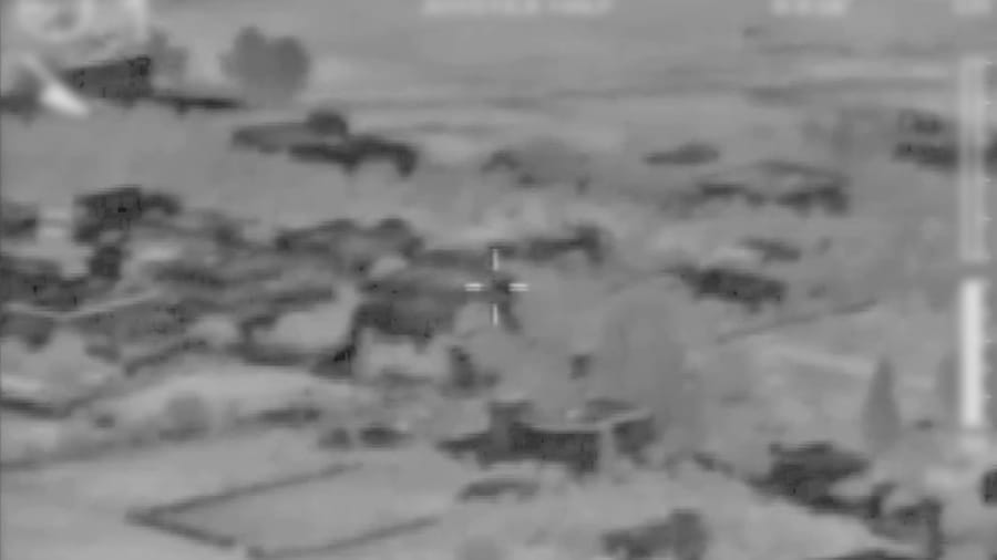 Striking Hezbollah targets.