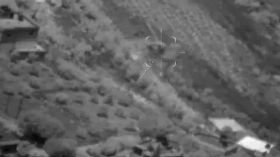 Striking Hezbollah targets.
