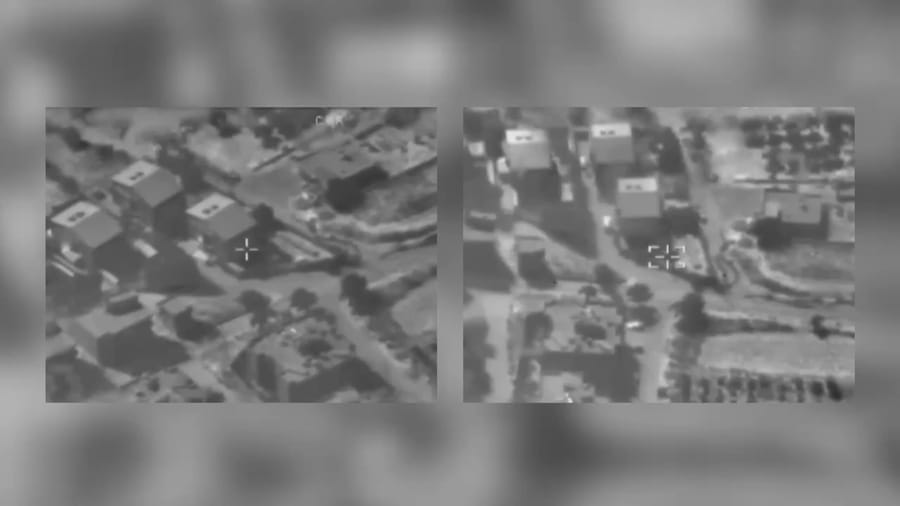Striking Hezbollah targets.