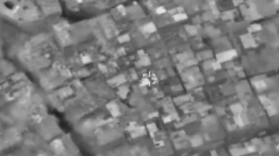Striking Hamas targets.