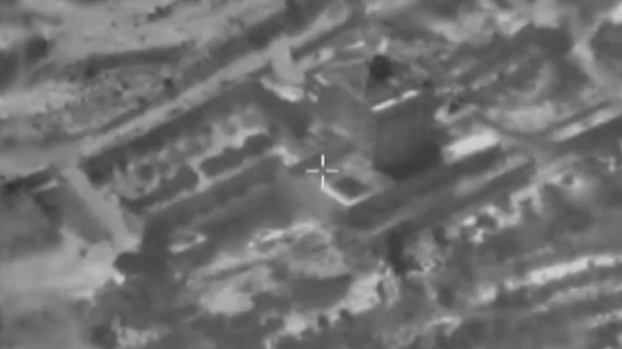 Striking Hezbollah targets.