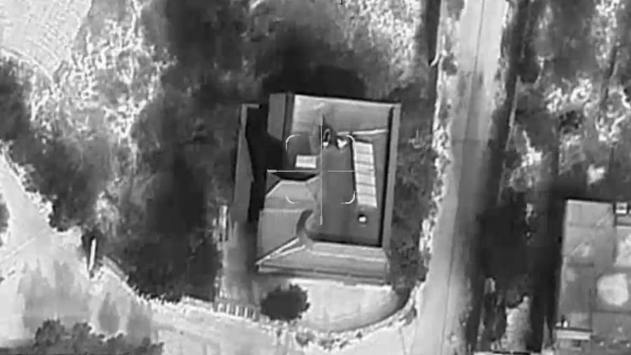 Striking Hezbollah targets.