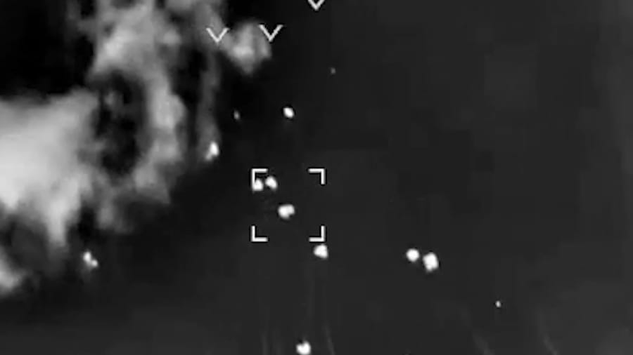 Intercepting Hezbollah rockets.