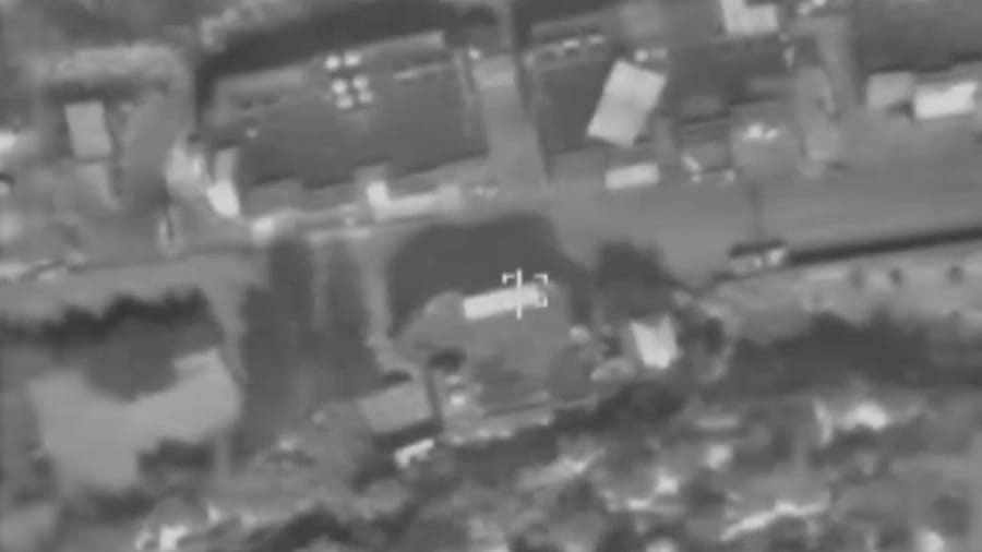 Striking Hezbollah targets.