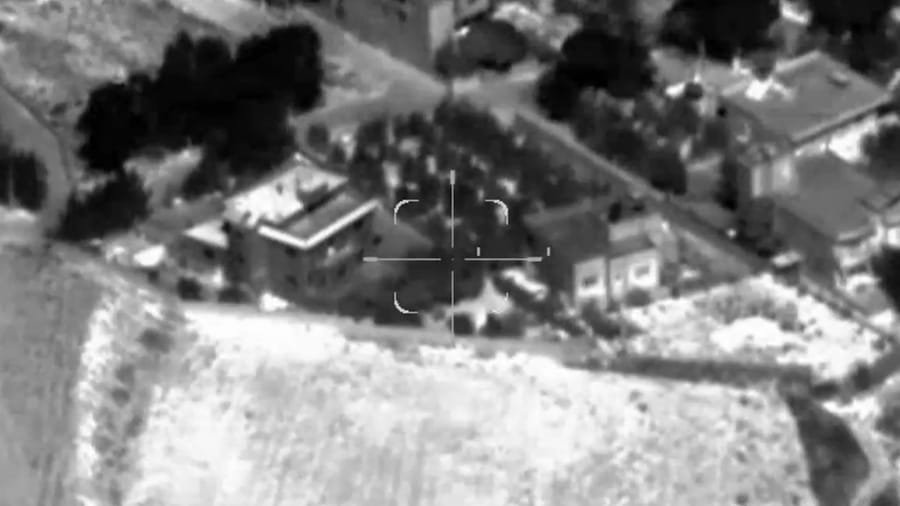 Striking Hezbollah targets.