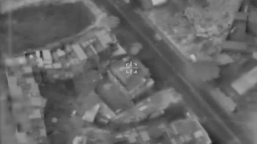 Striking Hezbollah targets.