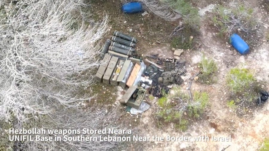 Hezbollah weapons found near a UNIFIL post.