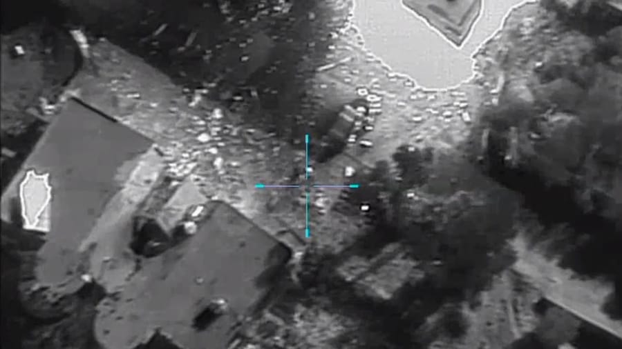 Striking Hezbollah targets.