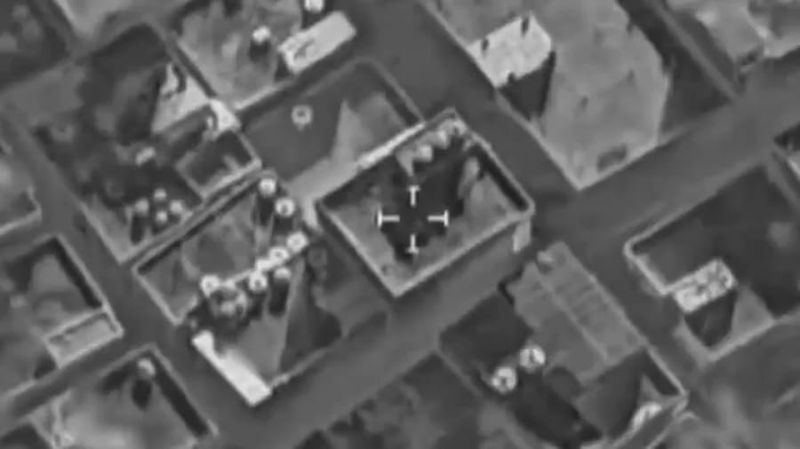 Striking Hezbollah targets.
