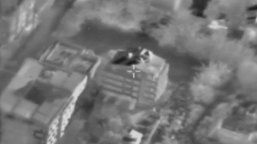 Striking Hezbollah targets.