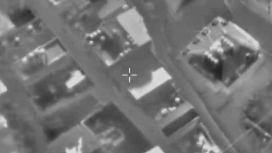 Striking Hezbollah targets in Dahiyeh.