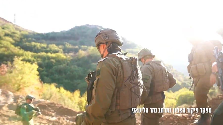 IDF soldiers from the Alexandroni Brigade operating in Lebanon