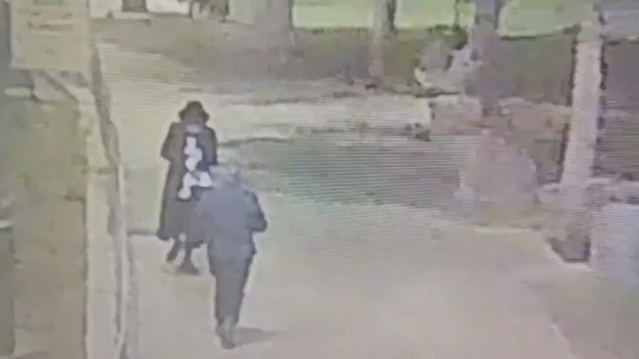 Haredi man being attacked