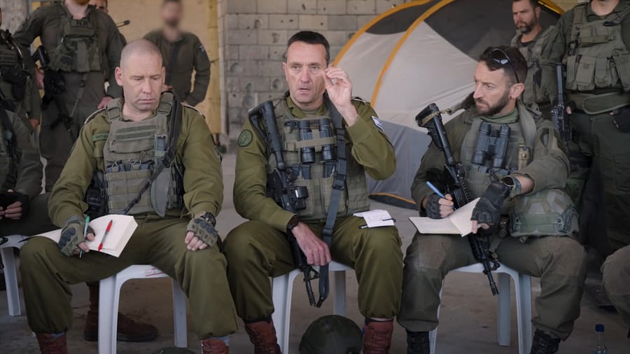 Herzi Halevi during situational assessment in Gaza 