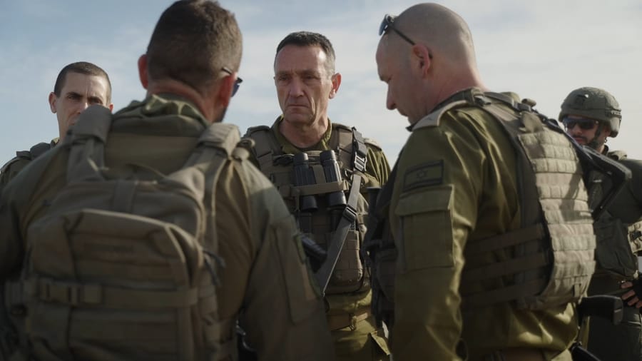 Herzi Halevi during situational assessment in Gaza 