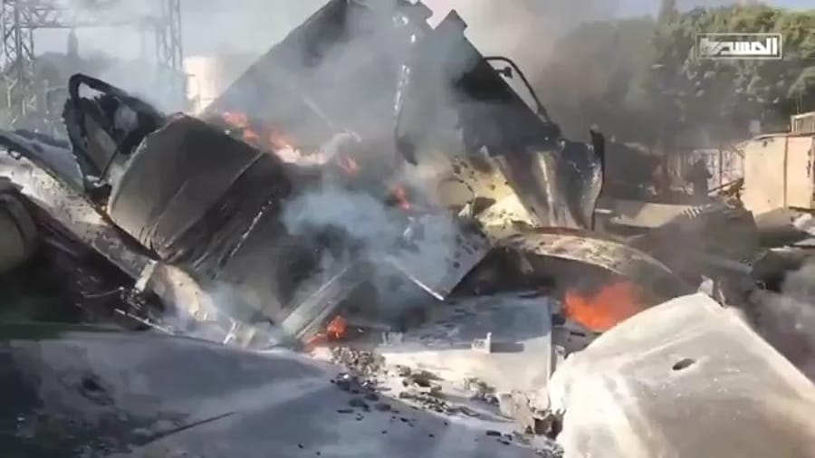 Power plant destruction in Yemen