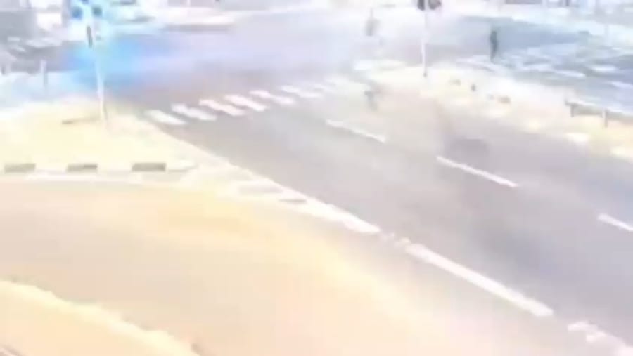 Footage of ramming attack.