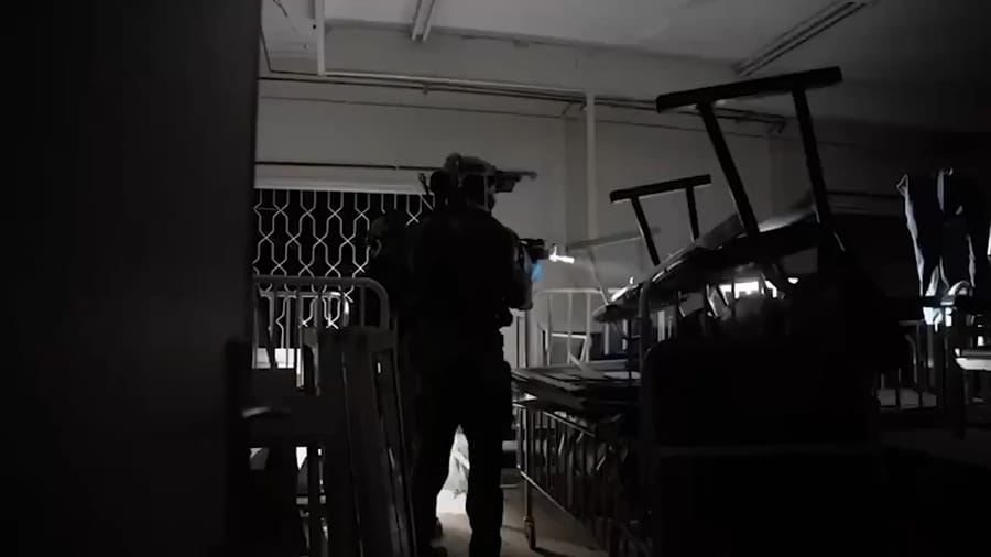 IDF forces in Kamal Adwan hospital.