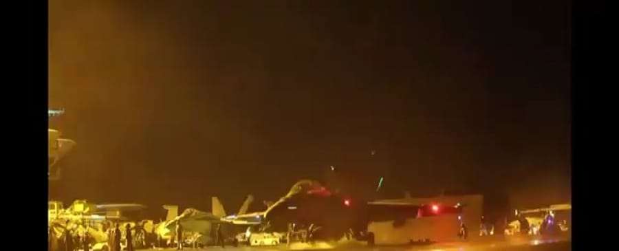 CENTCOM plane launches.