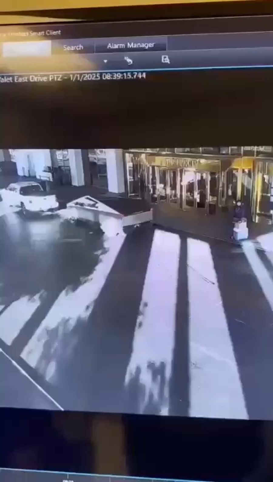 Video of the explosion from a security camera in the area 