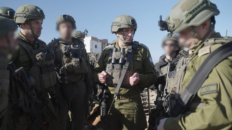 Herzi Halevi addresses IDF soldiers about the mission to retrieve Oron Shaukl's body