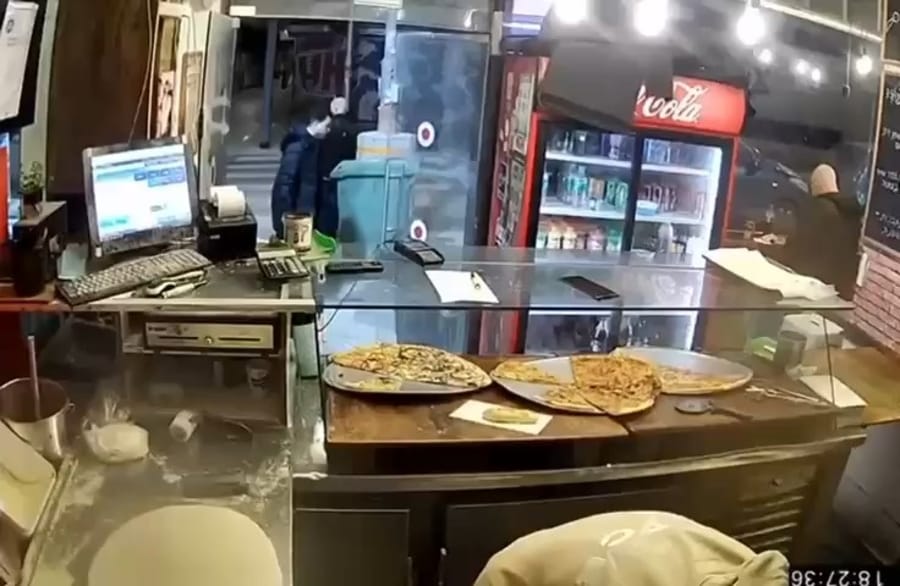 Terrorist moments before attack ordering pizza