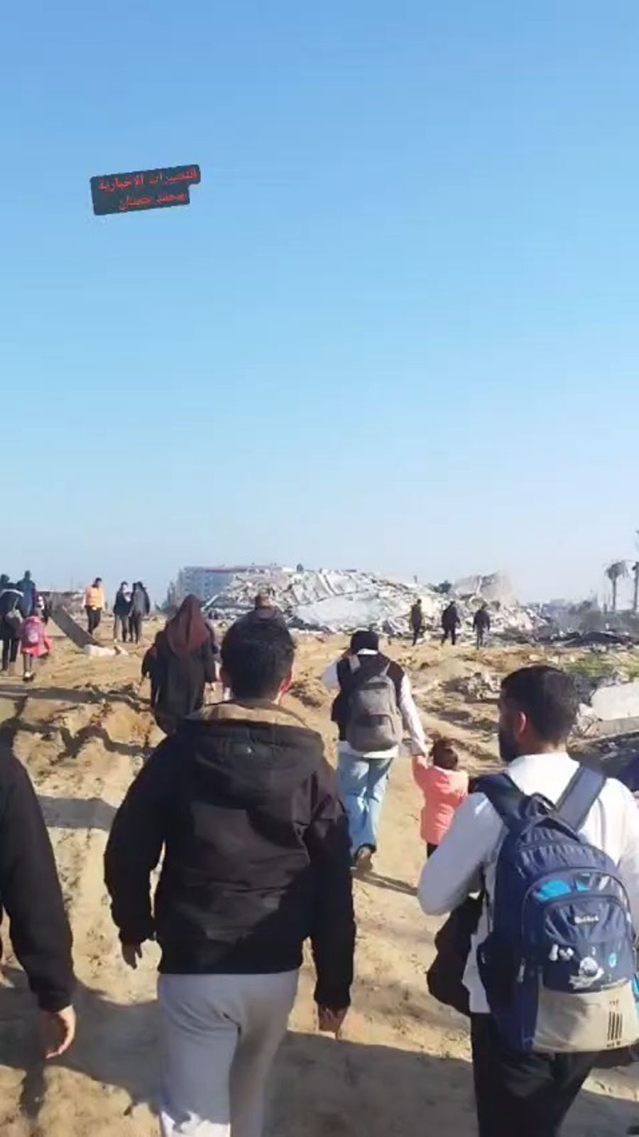 Gazans heading home