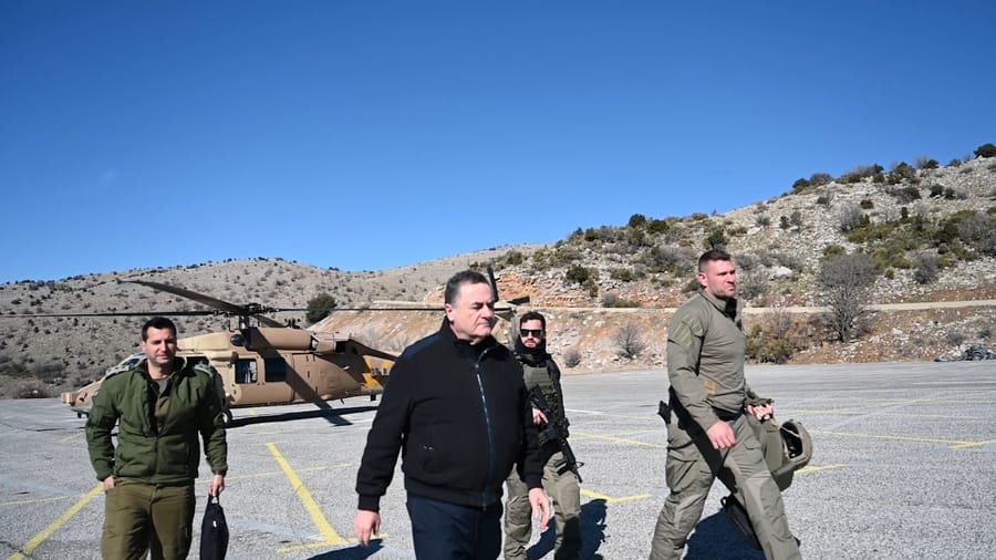 Defence Minister Israel Katz tours the Hermon
