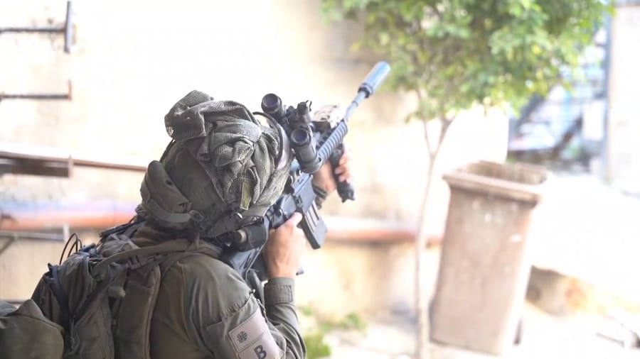 IDF soldiers operating in Jenin.