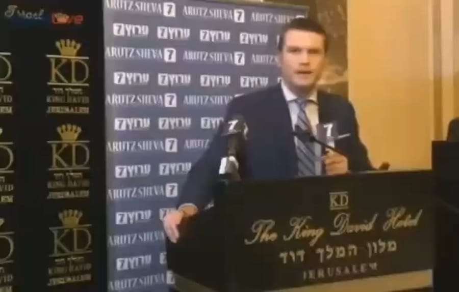 Pete Hegseth speaking about the Temple.