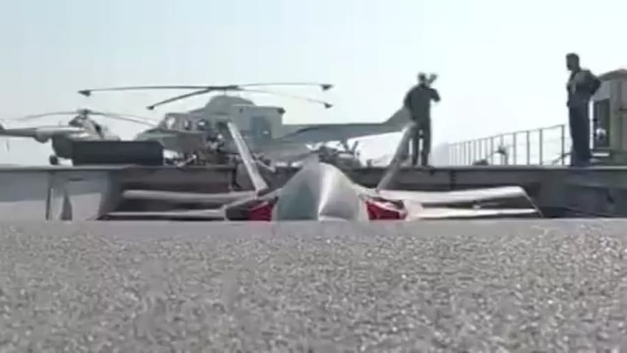 Launching drones.