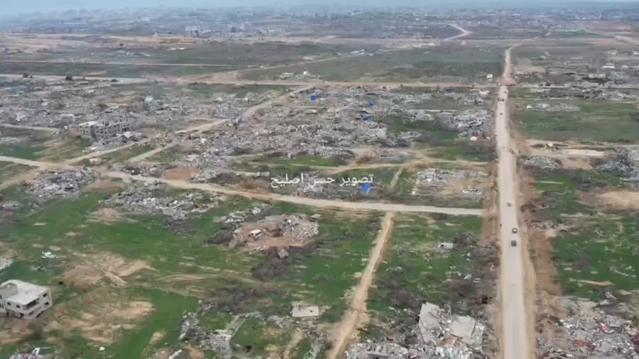 Devastation along Netsarim Corridor
