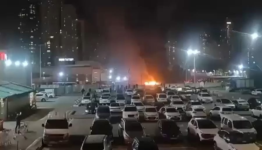 Scene of bus explosion