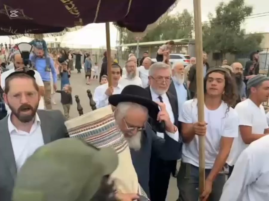 Dancing with the Torah dedicated to Binyamin Ahimeir
