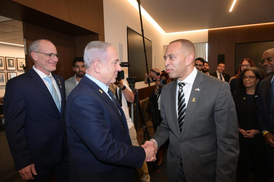 Netanyahu and Jeffries.