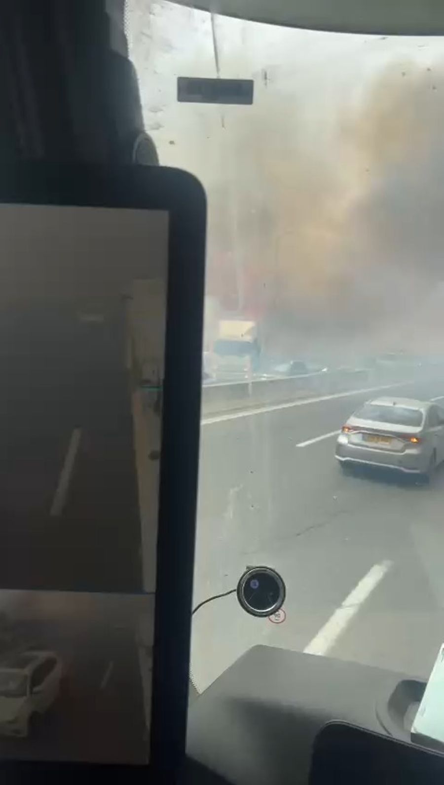 Civilians escaping as fires spread across Road 1 