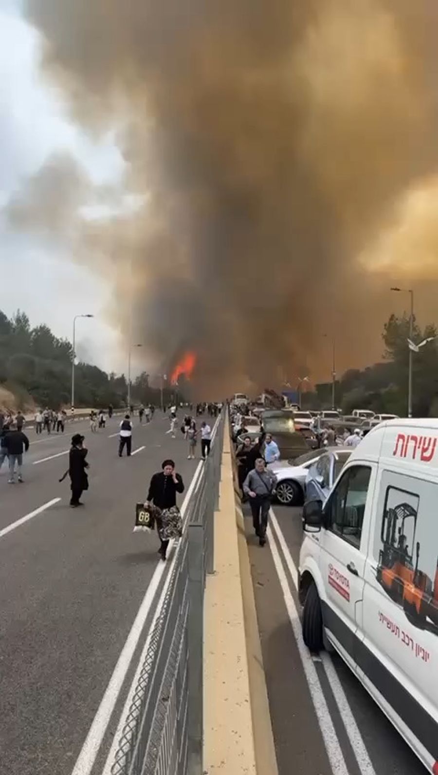 Scene of the fire on Road 1