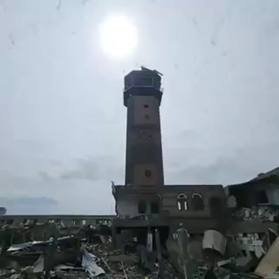 Destruction at Sanaa Airport