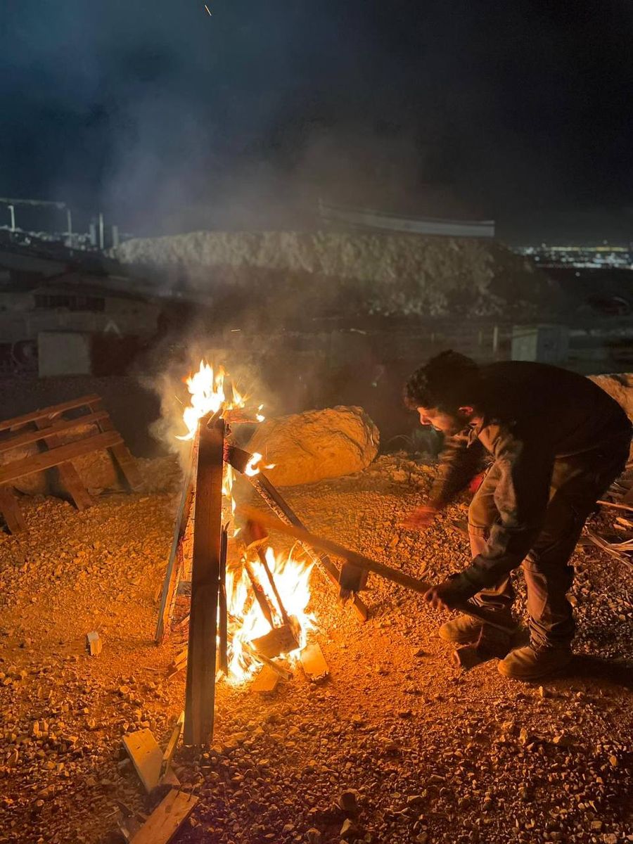 Golani soldiers celebrate Lag Ba'Omer near Lebanon