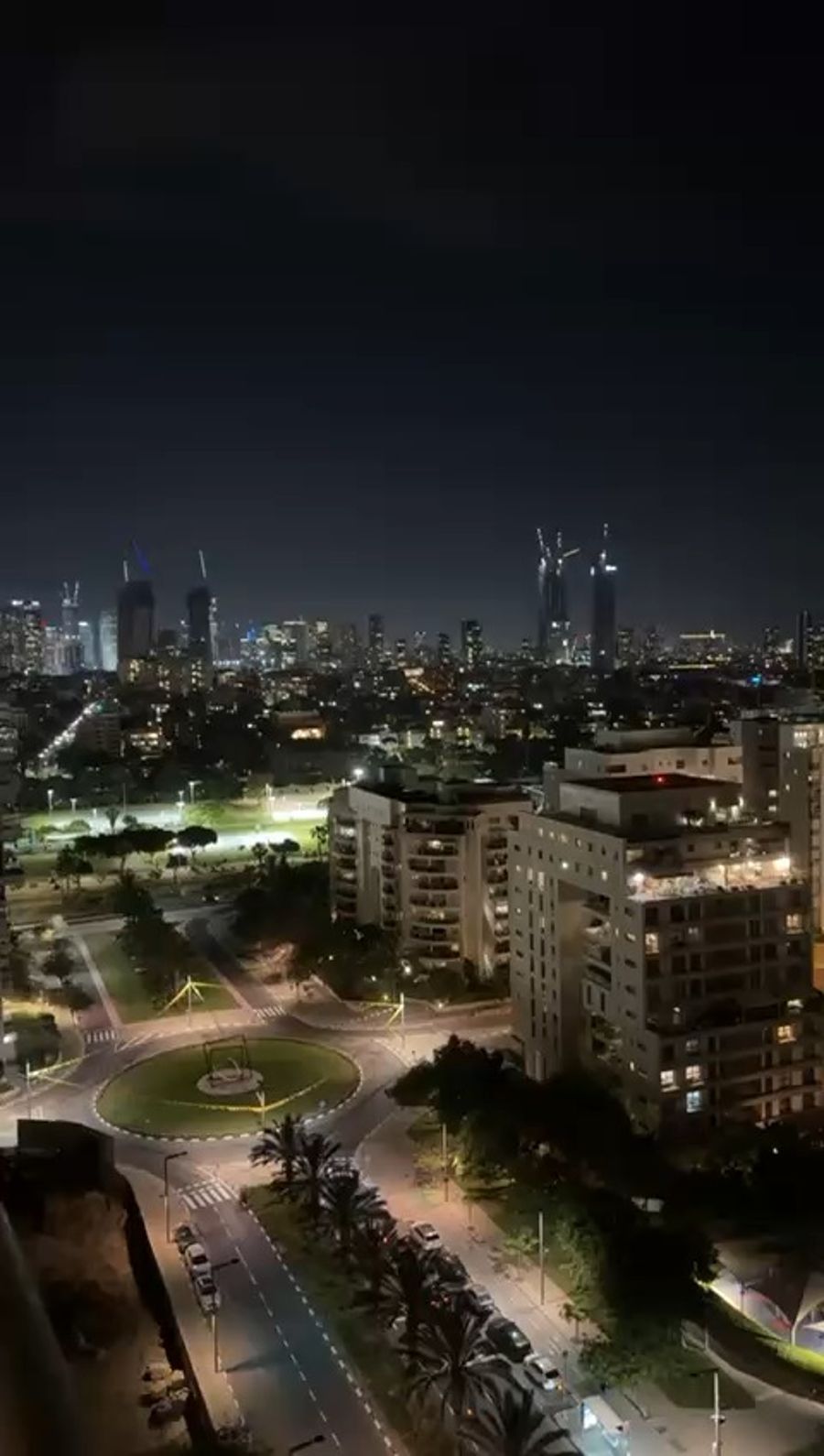 Sirens in Tel Aviv.