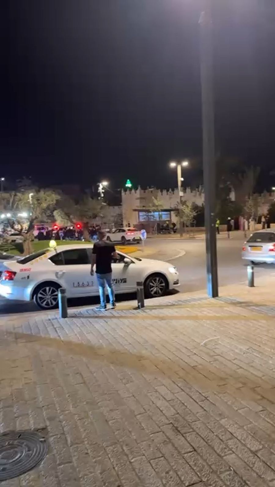 Sirens at the scene of the attack.