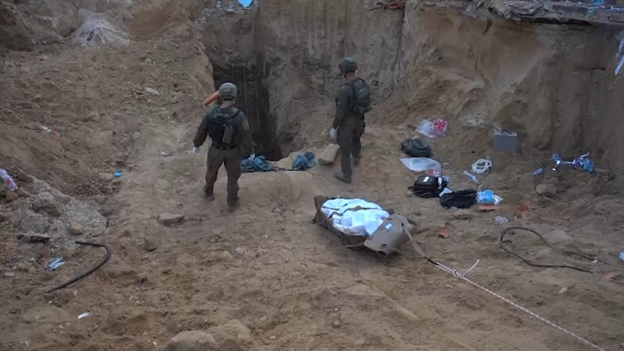 Tunnel where Mohammad Sinwar's body was located.