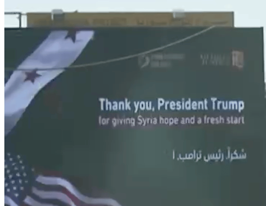 Billboards Thanking Trump Pop Up in Syria