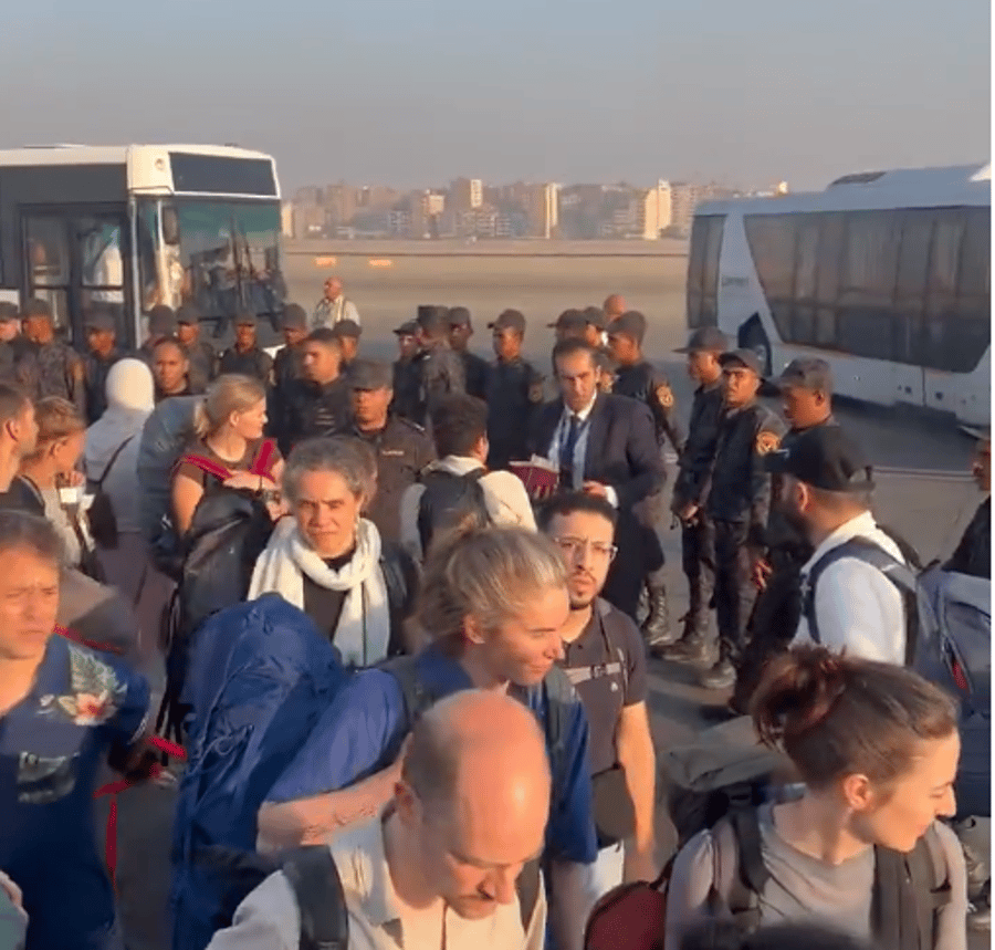 Egypt is deporting "activists" who came to Cairo to participate in the aid convoy
