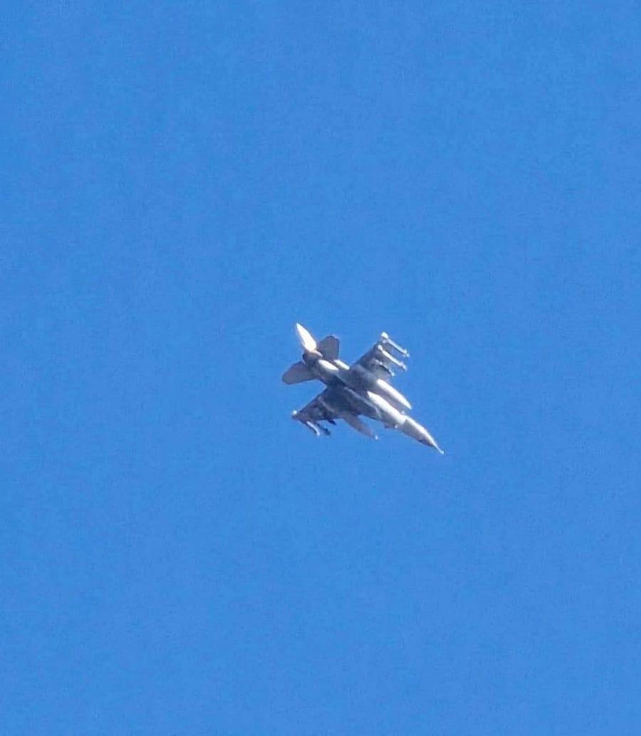Israeli F-16 Jet Armed Over Daraa, Syria